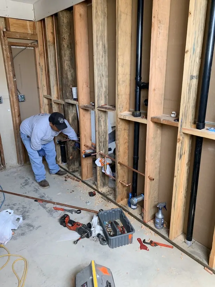 Commercial rough-in plumbing for Water Heater Replacement in Broad Run